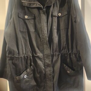 Black Trench Coat NWOT 22/24